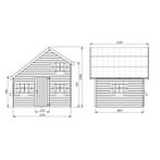 Speelhuisje buiten | Op voorraad | 16mm dikke wanden | Leeuw, Safari speelhuisjes, Groenestraat 34, 6669DS Dodewaard, Mail@wellestuinhout.nl