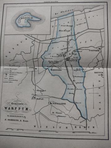 60 Warffum Rottum Breede Wester Valge  Litho Fehse 1862 beschikbaar voor biedingen