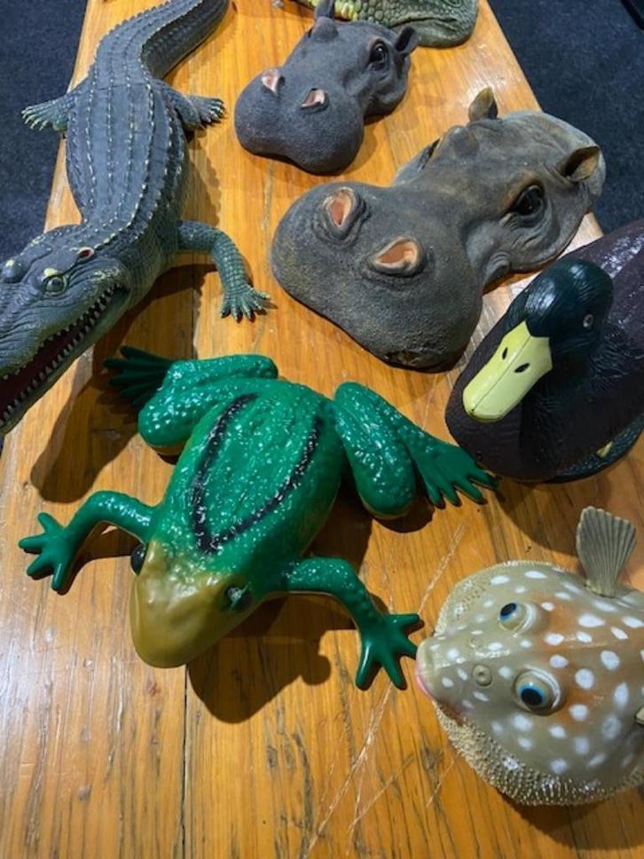 Drijvende vijverdieren alligator krokodil nijlpaard eend vis, Tuin en Terras, Vijver-toebehoren, Zo goed als nieuw, Overige typen