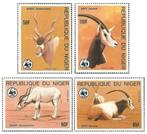 NIGER15 - Dieren WWF: zoogdieren (addax), Ophalen of Verzenden, Postfris, Dier of Natuur