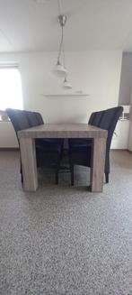 Eettafel met 6 stoelen, 50 tot 100 cm, 150 tot 200 cm, Rechthoekig, Ophalen of Verzenden