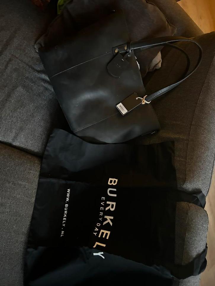 Burkeky overshoulder tas, Sieraden, Tassen en Uiterlijk, Tassen | Damestassen, Nieuw, Schoudertasje, Zwart, Ophalen of Verzenden