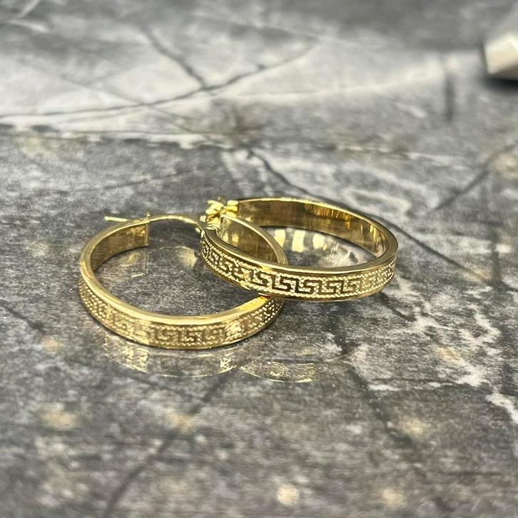 14k gouden oorbellen versace model nieuw, Sieraden, Tassen en Uiterlijk, Oorbellen, Nieuw, Goud, Ophalen of Verzenden