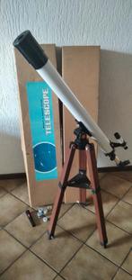 witte telescoop op houten driepoot, Ophalen of Verzenden, Zo goed als nieuw