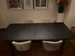 Zwarte Houten Eettafel, Huis en Inrichting, Tafels | Eettafels, Ophalen, Gebruikt, 100 tot 150 cm, Eikenhout