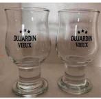 2 Dujardin vieux glaasjes op verzwaarde voet. Hoogte 9 cm., Ophalen of Verzenden, Zo goed als nieuw, Borrel- of Shotglas