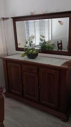 Dressoir met spiegel, Ophalen, Met deur(en), 150 tot 200 cm, Eikenhout