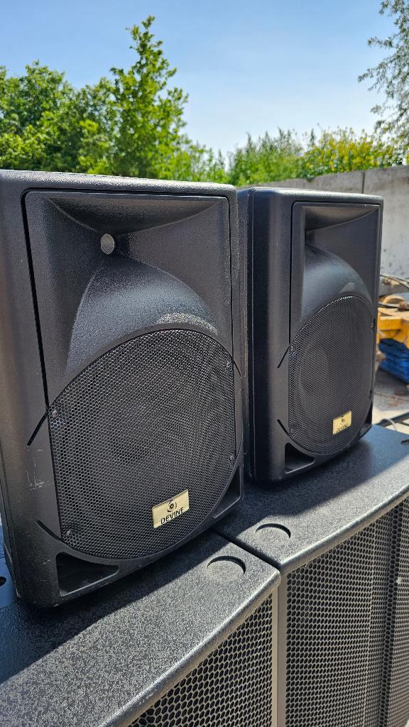 2x Devine artis 10a, Audio, Tv en Foto, Luidsprekers, Gebruikt, Front, Rear of Stereo speakers, 120 watt of meer, Overige merken