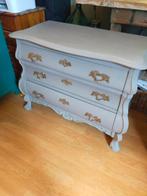 Antiek ladekastje buikkastje Mud -grey b89 x h69 x d44, Huis en Inrichting, Kasten | Ladekasten, Ophalen, 50 tot 100 cm, Zo goed als nieuw