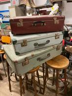 Oude vintage koffer brocante landelijke retro koffers, Ophalen of Verzenden, Gebruikt