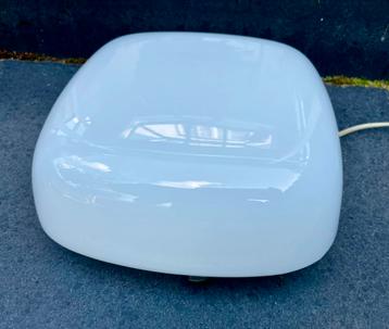 Retro plafondlamp stijl Gispen of RZB opaal glas beschikbaar voor biedingen