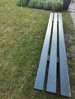 Houten bank l. 290 cm x h.40 cm,zwar, hardhout exotisch, Ophalen, Planken, Zo goed als nieuw, Hardhout