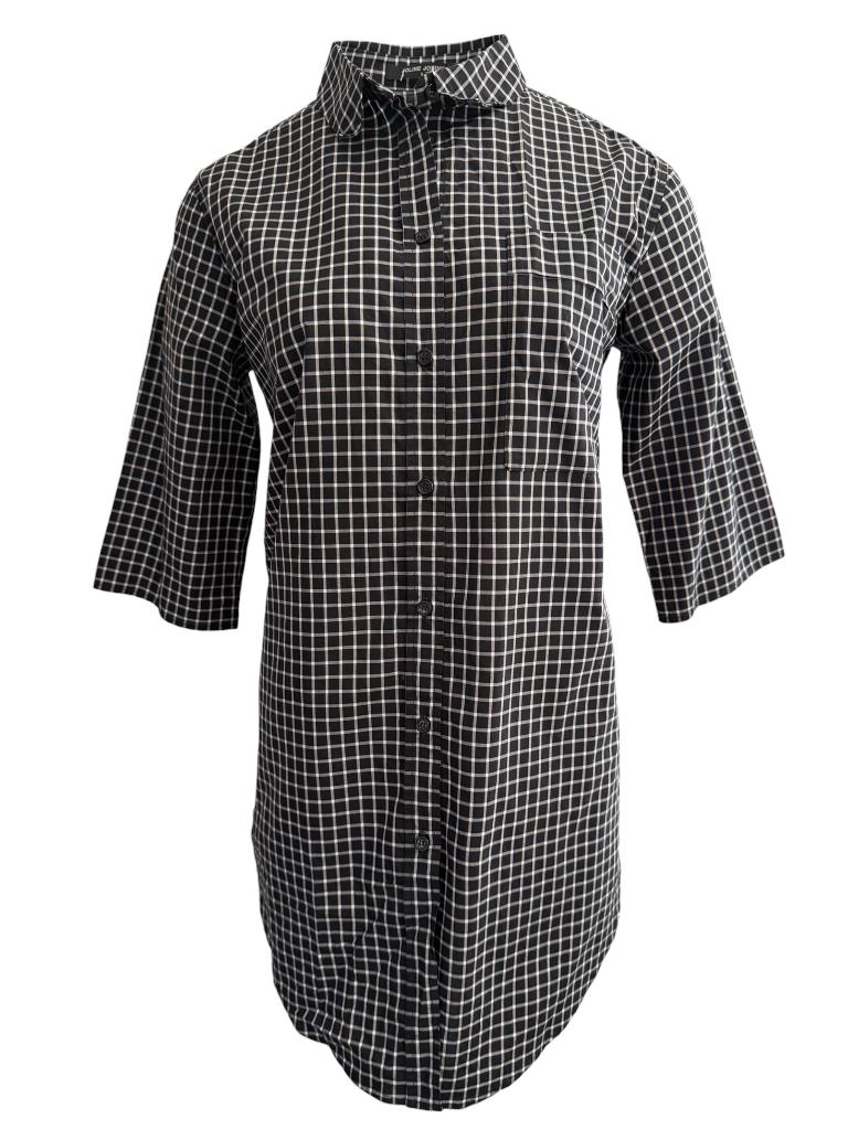 Joline Jolink jurk S, Kleding | Dames, Jurken, Zo goed als nieuw, Maat 38/40 (M), Zwart, Onder de knie, Ophalen of Verzenden