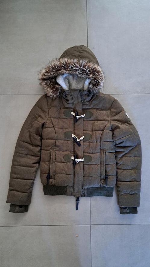 SuperDry jas, mt 36/38, Kleding | Dames, Jassen | Winter, Zo goed als nieuw, Maat 36 (S), Groen, Ophalen of Verzenden