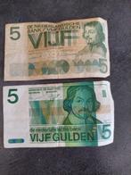 2x BiljetteN 5 gulden T.K DIVERSE ANDER FOTO'S BESCHRIJVING, Postzegels en Munten, Bankbiljetten | Nederland, 5 gulden, Ophalen