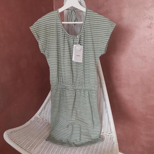 Nieuw - Ichi groen gestreept jurkje - mt xs, Kleding | Dames, Jurken, Nieuw, Maat 34 (XS) of kleiner, Groen, Boven de knie, Verzenden