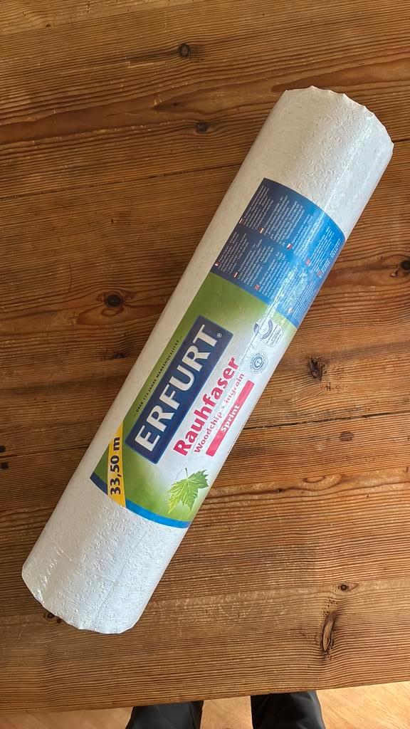 Rauhfaser Behang: 4 rollen à 17.7 m², Huis en Inrichting, Stoffering | Behang, Wit, 10 tot 25 m², Ophalen