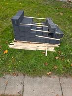 19 x Antraciet met faced Stapelblokken 12x12x60cm Nieuw, Tuin en Terras, Ophalen, Nieuw, Minder dan 180 cm, Palen