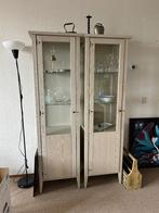 Twee vitrinekasten, Huis en Inrichting, Kasten | Vitrinekasten, Ophalen, Glas, Modern landelijk, 50 tot 100 cm