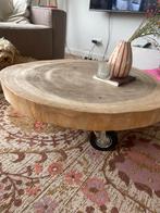 Rond tafeltje eikenhout, Ophalen, Rond, Hout, Minder dan 55 cm