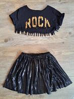 Rock-outfit meisje – shirt + rokje (4–10 jaar), Ophalen of Verzenden, Gebruikt, Meisje, Jurk of Rok