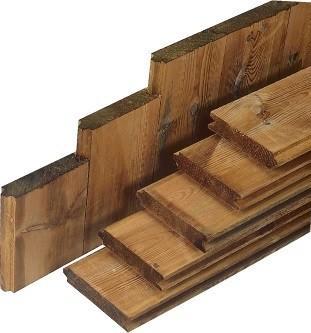 Tuinplanken blokhutprofiel (damwand) geïmpregneerd, Tuin en Terras, Palen, Balken en Planken, Nieuw, Planken, 250 cm of meer, Ophalen of Verzenden