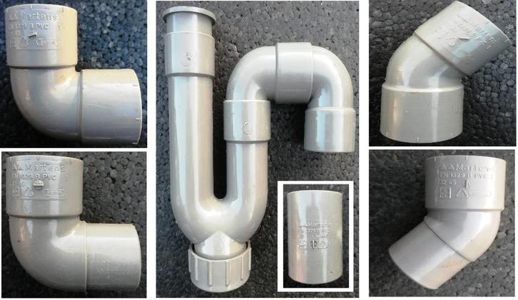 Verbindingsstukken pvc 32mm, Doe-het-zelf en Verbouw, Buizen en Afvoer, Nieuw, Bochten, Pvc, Minder dan 2 meter, 20 tot 40 mm