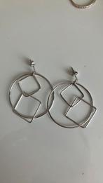 geometric earrings, Ophalen of Verzenden, Gebruikt, Zilver, Hangers