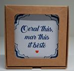 6 onderzetters met Friese teksten., Ophalen of Verzenden, Glas of Kopje