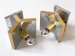 2x vintage Gaetano Sciolari Italiaans design brutalist lamp, Ophalen of Verzenden, Nvt, Metaal, Nvt