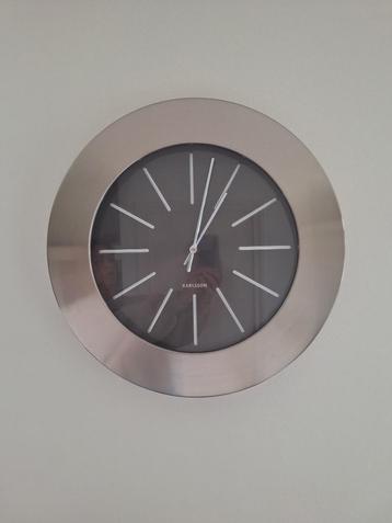 Klok rvs Karlsson 50 cm diameter beschikbaar voor biedingen