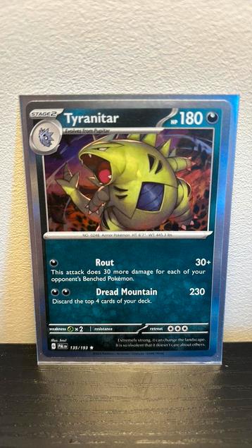 Tyranitar 135/193 Paldea Evolved holo pokemon kaart beschikbaar voor biedingen