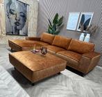 ZGAN Hotel Chique Velvet Velours Hoekbank - Gold - 333 x 190, Ophalen, -, Velvet Velours Hoekbank Loungebank Goud Cognac Hotel Chique