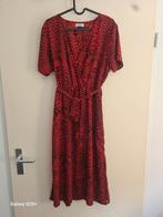 Rood / Bruine Panterprint Jurk - Maat L, Kleding | Dames, Bruin, Maat 42/44 (L), Ophalen of Verzenden, Zo goed als nieuw