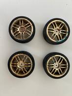 4x Tamiya banden met velg 1/10 rc auto, Ophalen of Verzenden, Gebruikt, Onderdeel