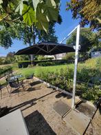 Zwarte zweefparasol, Tuin en Terras, Ophalen, Kantelbaar, 2 tot 3 meter, Zweefparasol