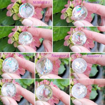 Bergkristal bolletjes met regenboogjes