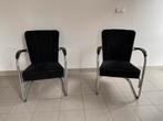 Gispen 412 manchester 11 zwart stoel / fauteuil, Ophalen, Twee, Zwart, Metaal
