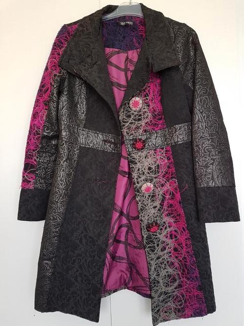 101 Idees jas zwart fuchsia roze maat 36 / S  als nieuw, Kleding | Dames, Jassen | Zomer, Zo goed als nieuw, Maat 36 (S), Zwart