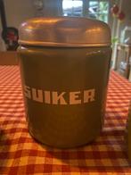Vintage koffie, thee en suiker bus Groen met Zilver Deksel, Huis en Inrichting, Keuken | Keukenbenodigdheden, Ophalen of Verzenden