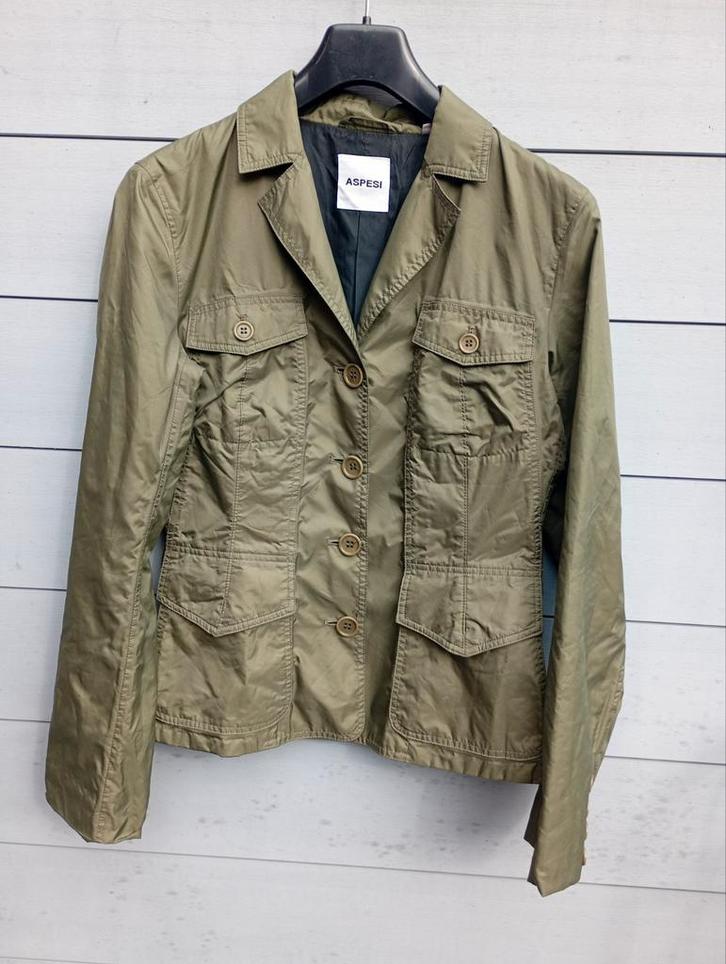 Aspesi jasje, Kleding | Dames, Jassen | Zomer, Zo goed als nieuw, Maat 38/40 (M), Groen, Ophalen of Verzenden