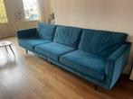Rodeo bank 3-zits velvet blauw, Ophalen, Gebruikt, 75 tot 100 cm, 200 tot 250 cm