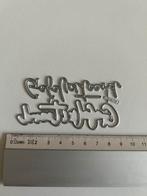 Snijmal tekst Gefeliciteerd, Hobby en Vrije tijd, Kaarten | Zelf maken, Ophalen of Verzenden, Nieuw, Overige thema's, Pons of Mal