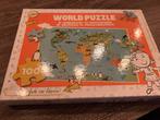 Wereldpuzzel 100 stukjes, Ophalen of Verzenden, Meer dan 50 stukjes, Gebruikt, 6 jaar of ouder