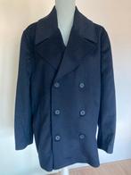 Donkerblauwe trenchcoat/winterjas/jopper - C&A, Maat 52/54 (L), Blauw, Gedragen, C&A