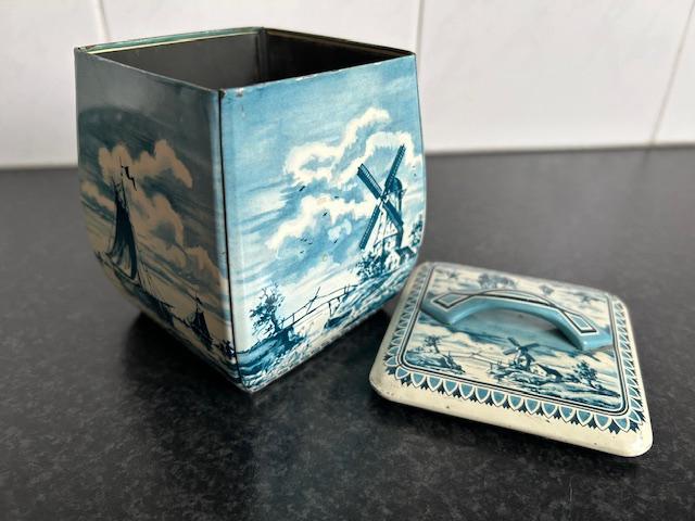 Oud blik/trommeltje Verkade, Antiek en Kunst, Antiek | Keramiek en Aardewerk, Ophalen of Verzenden