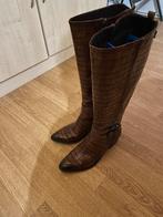 Mooie bruine laarzen met croco print / mt 40 x, Kleding | Dames, Ophalen of Verzenden, Zo goed als nieuw, Bruin, Hoge laarzen