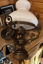 1 Antieke hanglamp en 1 wandlamp met Witte Kap, Ophalen