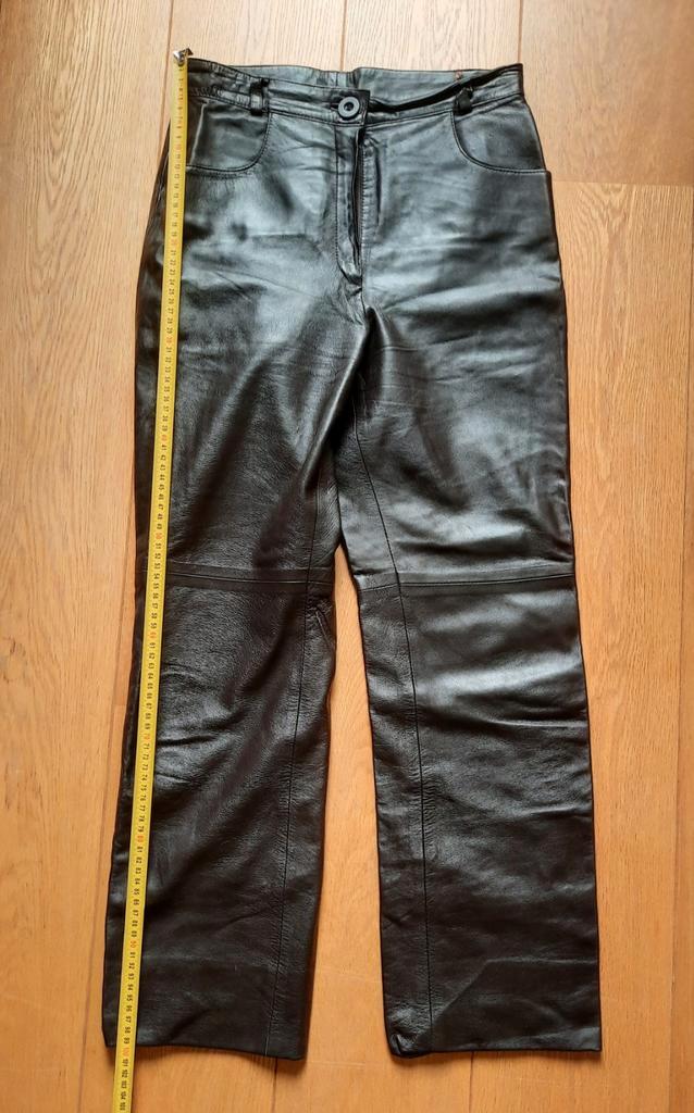 IZGS Elegante LEREN BROEK héél donker bruin maat 38, Kleding | Dames, Broeken en Pantalons, Zo goed als nieuw, Maat 38/40 (M)