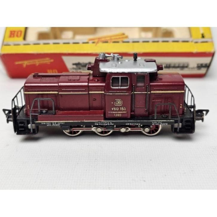 # Fleischmann H0 DB V60 151 1380 locomotief in doos. Loc, Hobby en Vrije tijd, Modeltreinen | H0, Gebruikt, Locomotief, Gelijkstroom of Wisselstroom